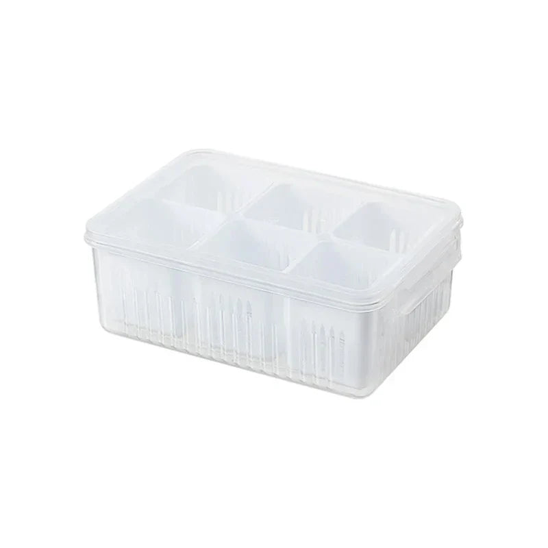 Organizador de Geladeira Com Divisória e Drenagem